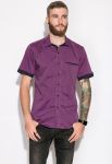 Рубашка 120P288 (фиолетовый/черный)