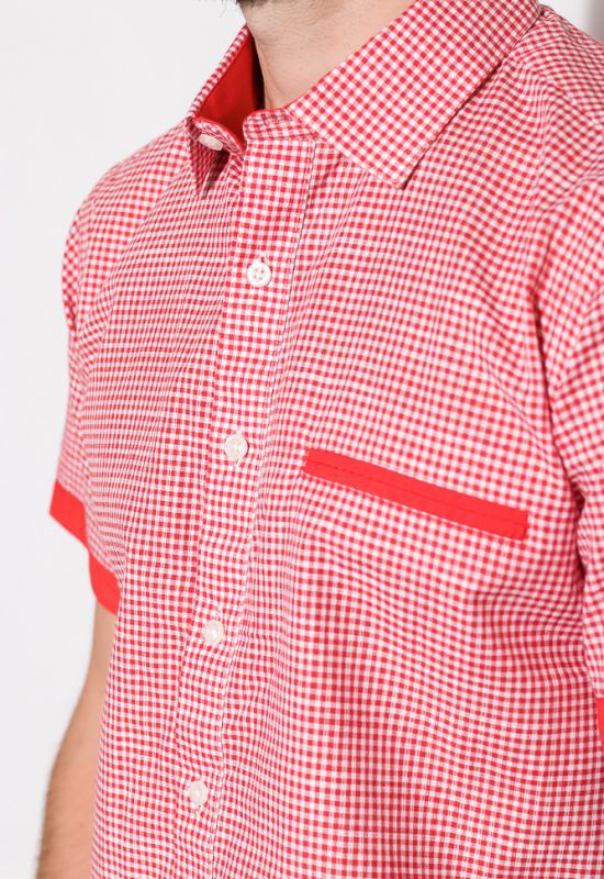 Рубашка 120P288 (красный/белый)