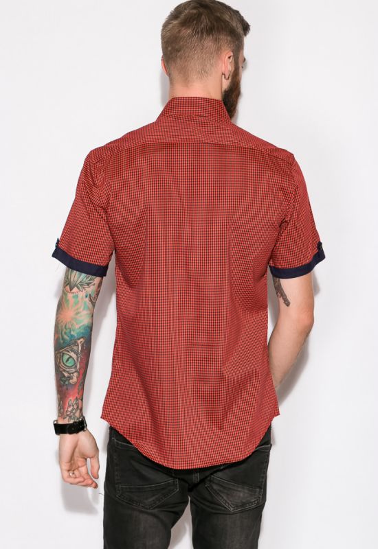 Рубашка 120P288 (красный/черный)