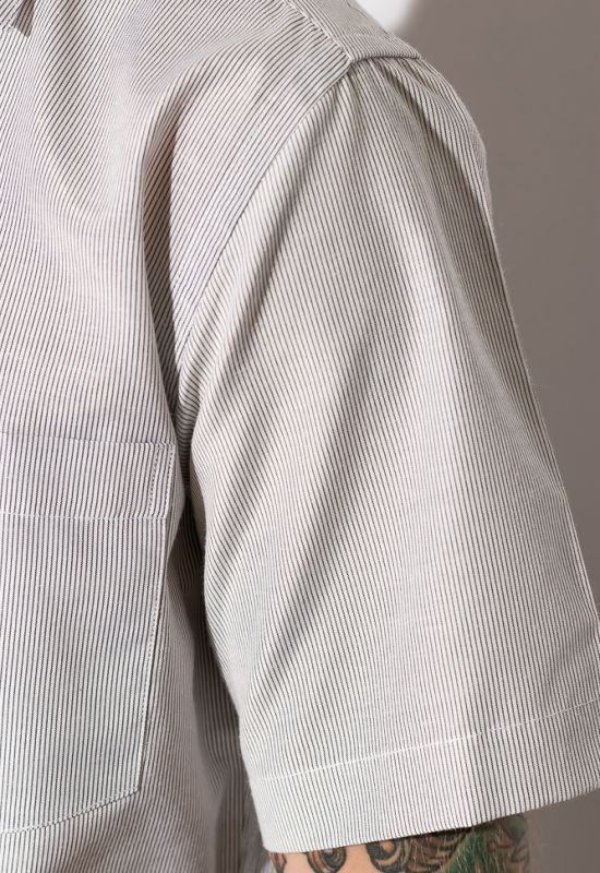 Рубашка 120P292 (белый/серый)