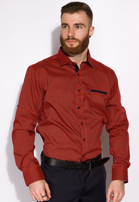 Рубашка 120PAR379-2 (красный/черный)