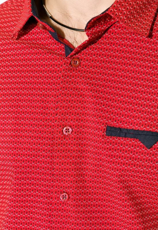 Рубашка 120PAR412-22 (бордовый/белый)