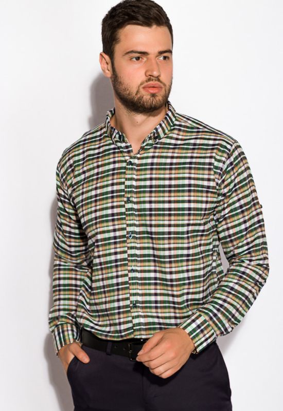 Рубашка 511F046 (бежевый/зеленый)