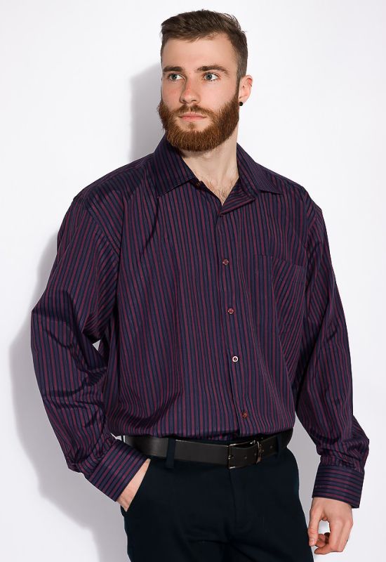 Рубашка мужская 120PAR103-1 (темно-синий)
