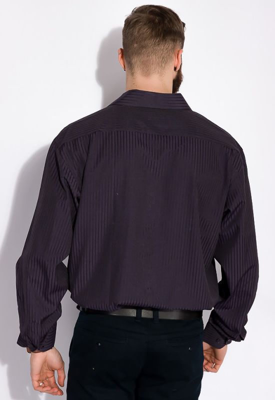 Рубашка мужская 120PAR103 (фиолетовый/черный)