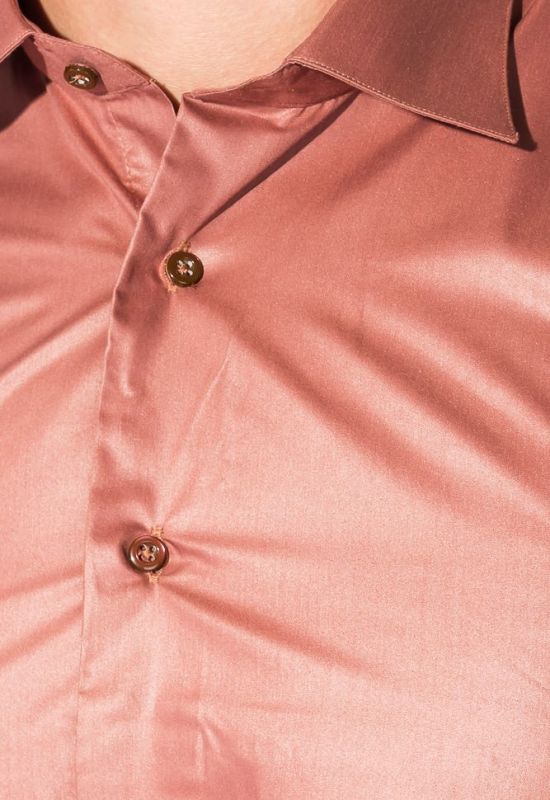Сорочка чоловіча із запонками 50PD0020 (коричневий)