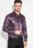 Рубашка мужская c запонками 50PD0020 (черный/сиреневый)