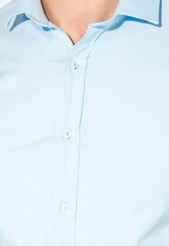 Рубашка мужская классическая 482F001 (голубой)