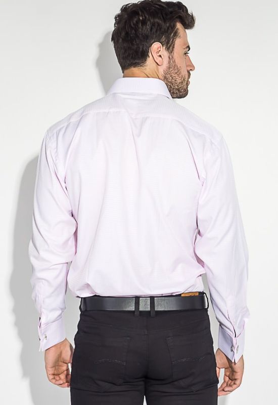 Рубашка мужская мелкий фактурный принт 50PD37162-9 (розовый)