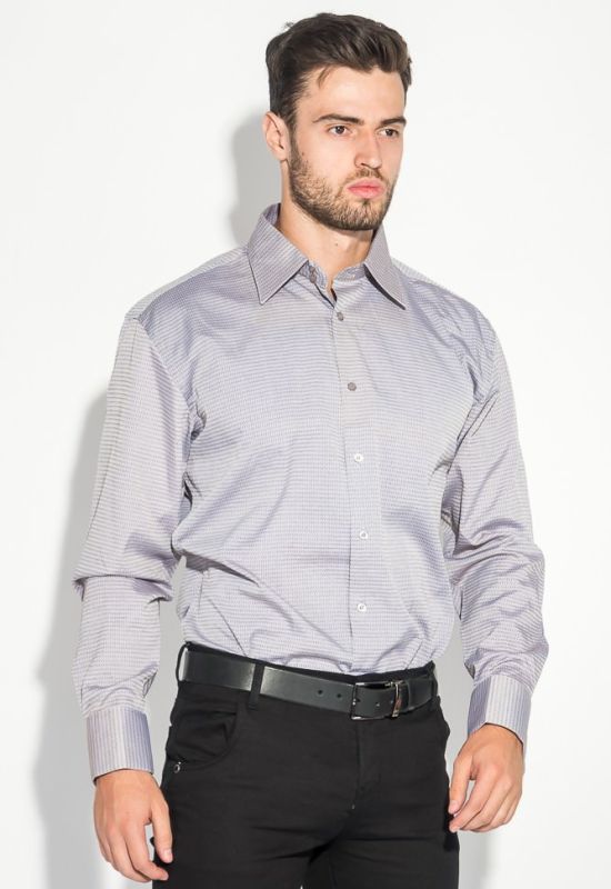 Рубашка мужская мелкий принт 50PD37162-16 (мокка)