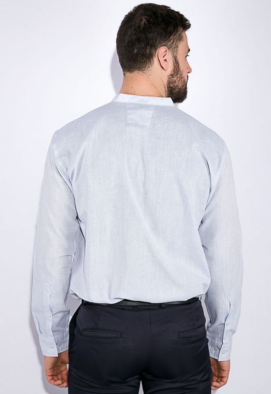 Рубашка мужская однотонная 511F009 (голубой)