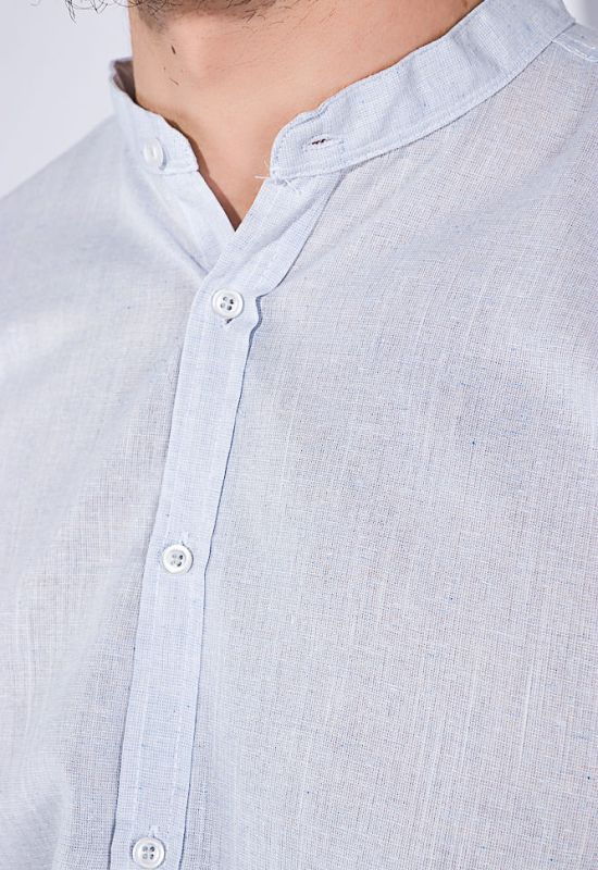 Рубашка мужская однотонная 511F009 (голубой)