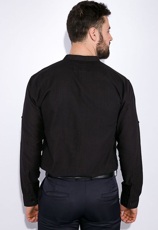 Рубашка мужская однотонная 511F009 (черный)