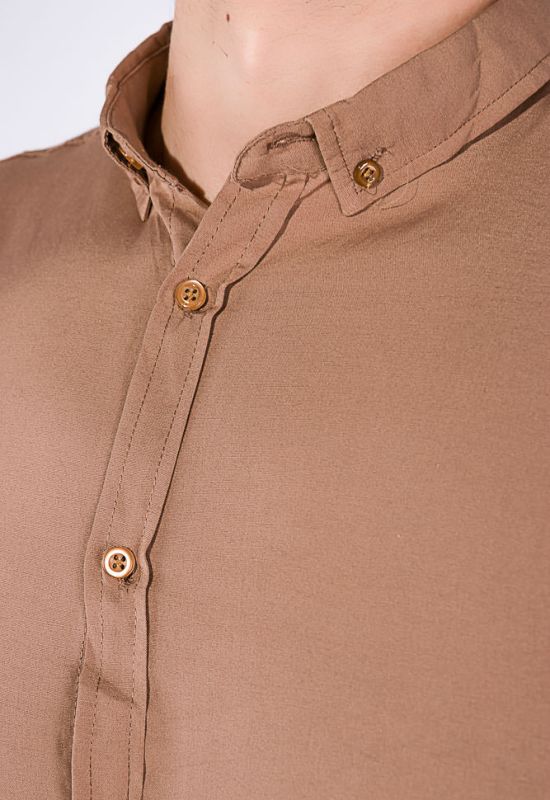Рубашка мужская однотонная 511F010 (капучино)