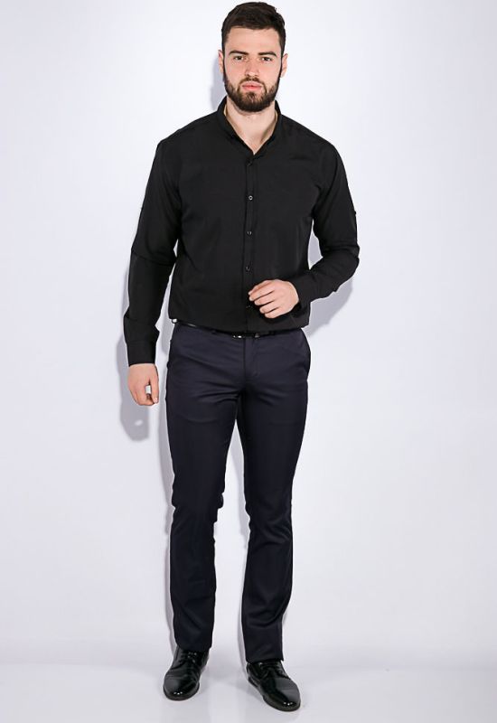 Рубашка мужская однотонная 511F010 (черный)