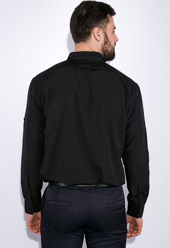 Рубашка мужская однотонная 511F010 (черный)