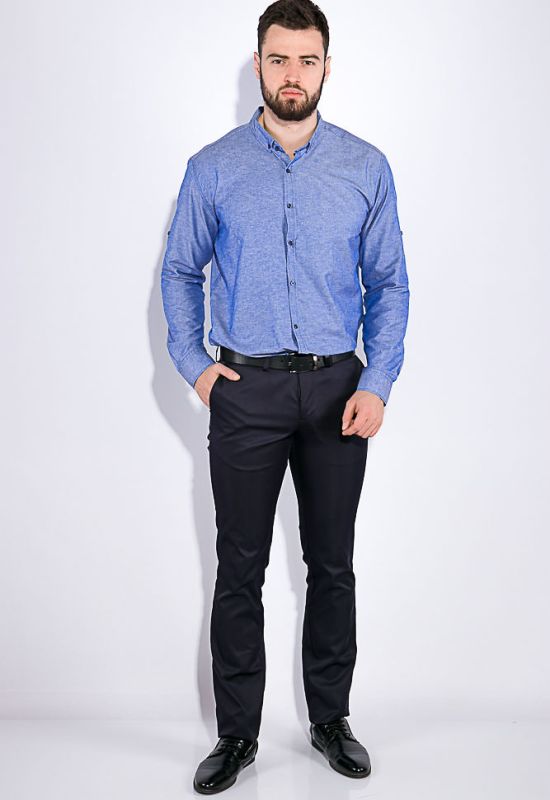 Рубашка мужская однотонная 511F011-1 (голубой)
