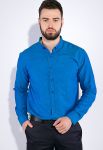Рубашка мужская однотонная 511F011-1 (лазурный)