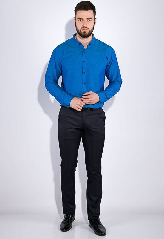 Рубашка мужская однотонная 511F011-1 (лазурный)