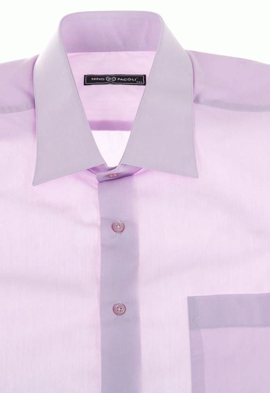 Рубашка мужская однотонная классический воротник 50P0300 (сиреневый)