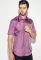 Сорочка чоловіча однотонна з перламутровим візерунком 50P043 (фіолетовий)