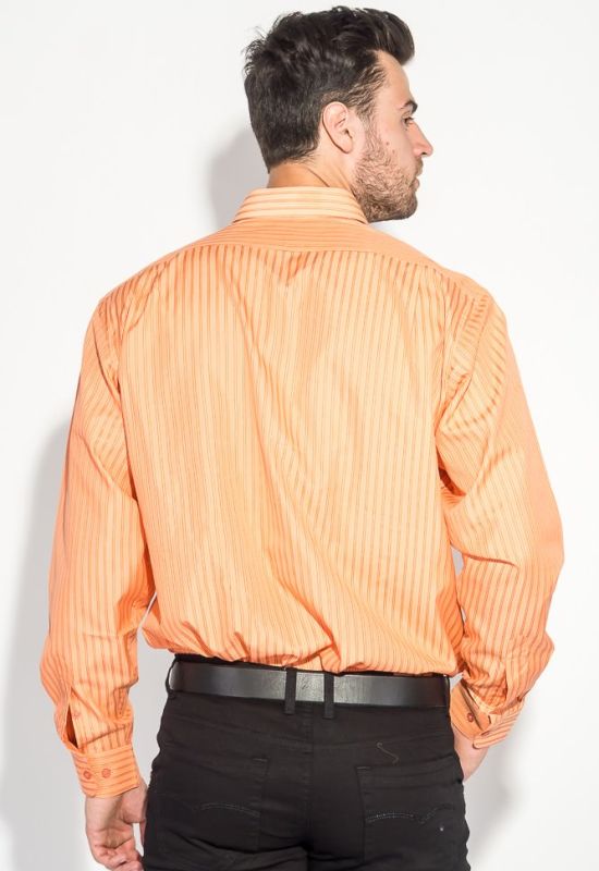 Сорочка чоловіча смужка принт 50PD873-19 (помаранчевий)