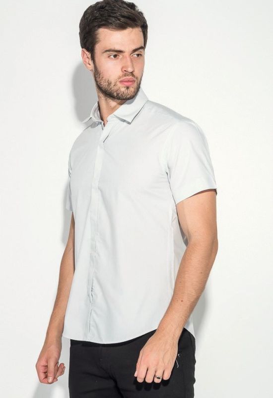 Рубашка мужская потайная застежка 50P2050 (серый)