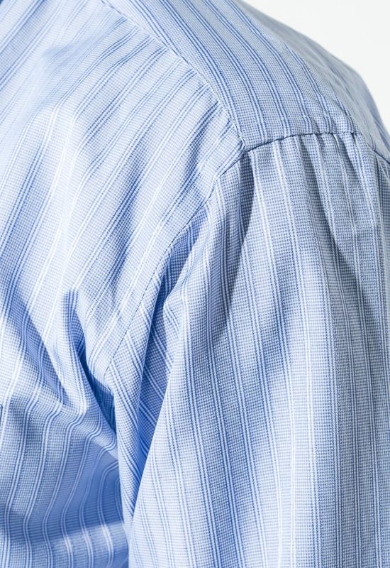 Рубашка мужская принт полоска крупный карман 50PD9060-12 (светло-сиреневый)
