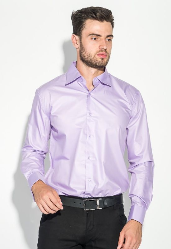 Сорочка чоловіча з контрастними запонками 50PD0060 (темно-фіолетовий)