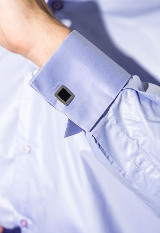 Рубашка мужская с контрастными запонками 50PD0060 (сиреневый)