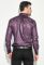 Рубашка мужская с контрастными запонками 50PD0060 (черный/сиреневый)