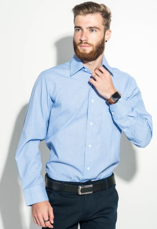 Рубашка мужская с крупным карманом 50PD0033 (полоска)