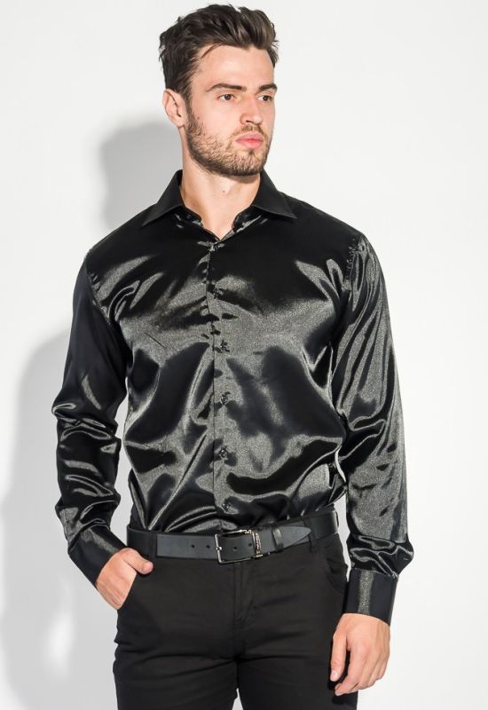 Рубашка мужская шелковая 50PD0091 (черный)