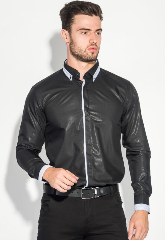 Сорочка чоловіча стильний манжет 50PD3295 (чорний)