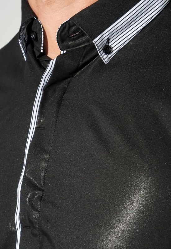 Сорочка чоловіча стильний манжет 50PD3295 (чорний)