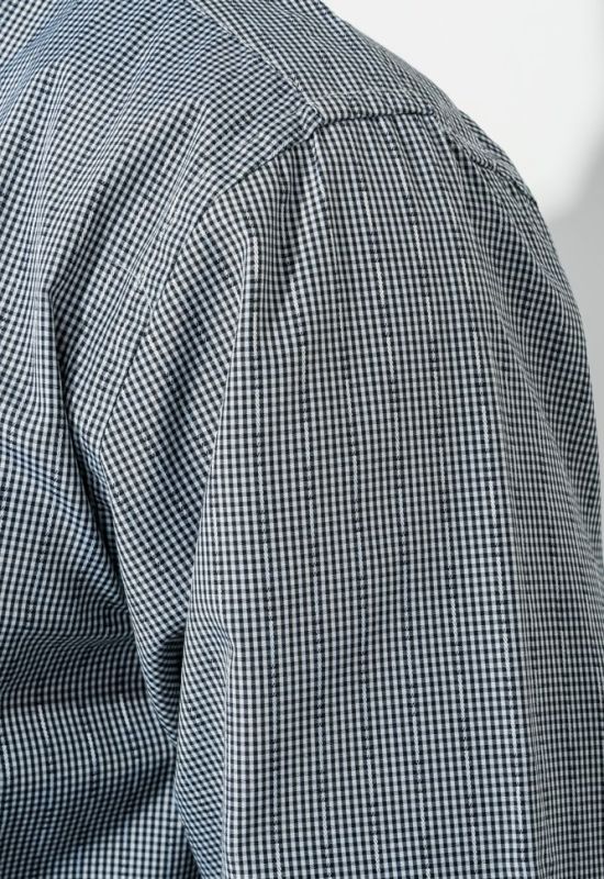 Сорочка чоловіча в клітку 50PD2113-2 (чорний/білий)