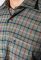 Рубашка мужская в клетку 50PD0053 (хаки/синий)