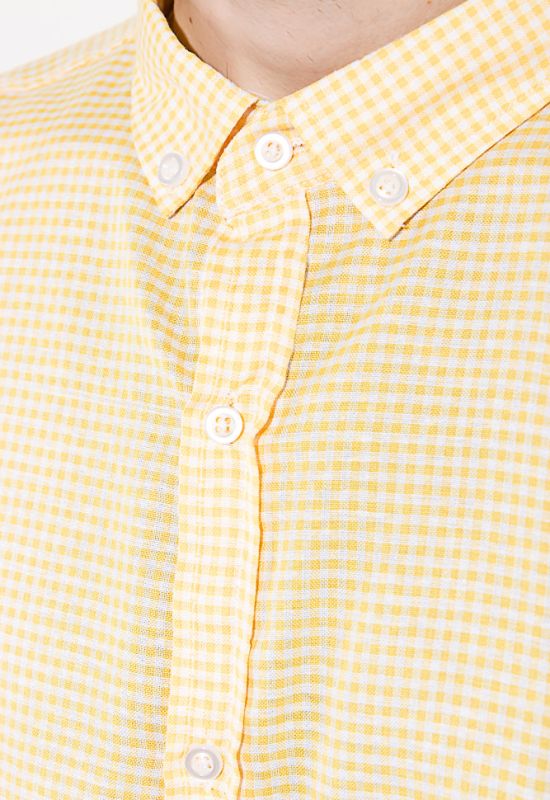 Сорочка чоловіча в клітку 511F006 (жовтий/білий)