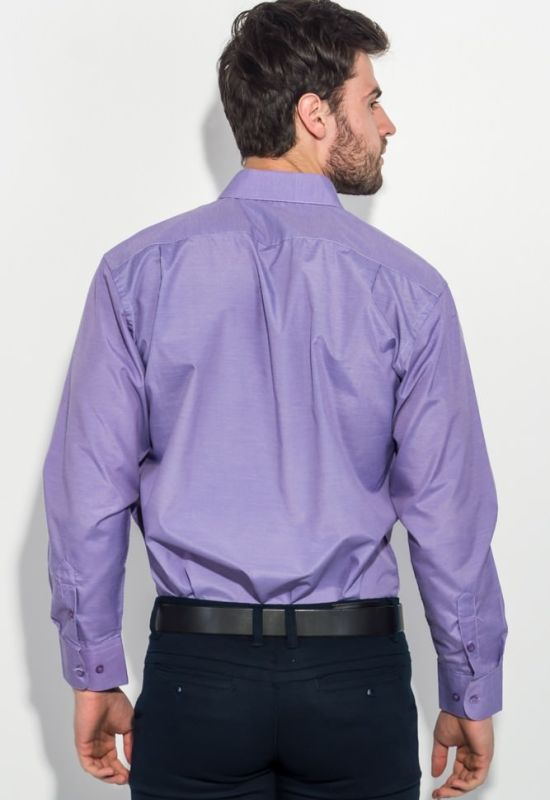 Сорочка чоловіча в дрібну клітку з великою кишенею 50PD0029 (фіолетовий)