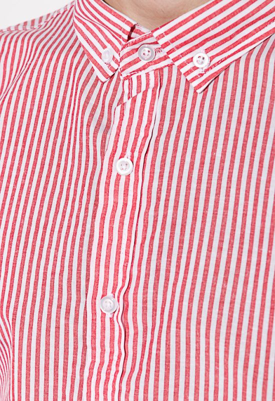 Сорочка чоловіча в смужку 511F008 (білий/червоний)