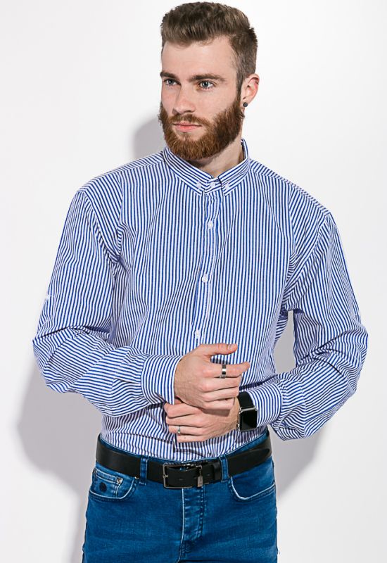 Рубашка мужская в полоску 511F008 (белый/синий)