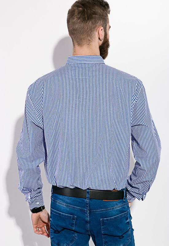 Сорочка чоловіча в смужку 511F008 (білий/синій)