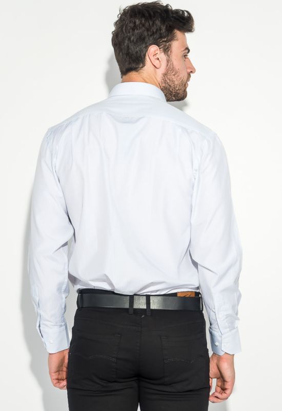 Рубашка мужская в полоску с карманом 50PD5065 (белый/желтый)
