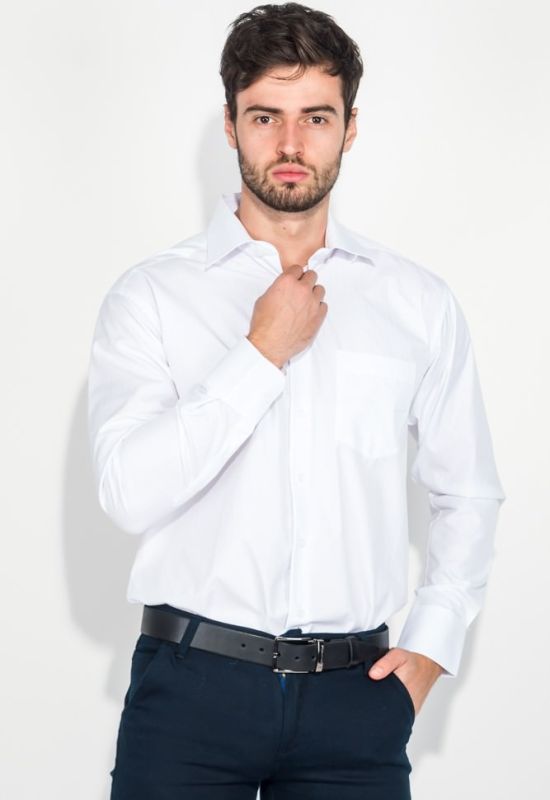 Рубашка мужская в светлом оттенке тонкая полоска 50PD875-18 (белый)