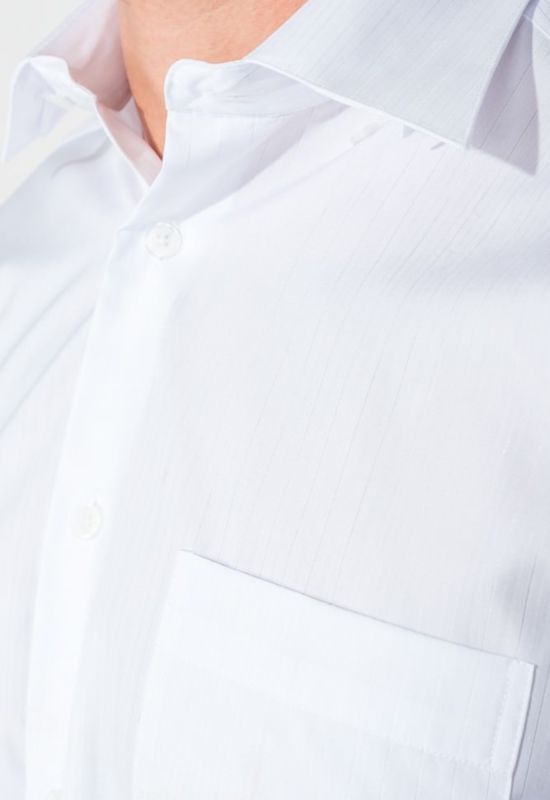 Рубашка мужская в светлом оттенке тонкая полоска 50PD875-18 (белый)