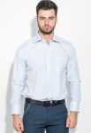 Рубашка мужская в тонкую полоску 50PD732-1 (голубой)