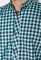 Рубашка с коротким рукавом в клетку 129P064 (светло-бирюзовый)