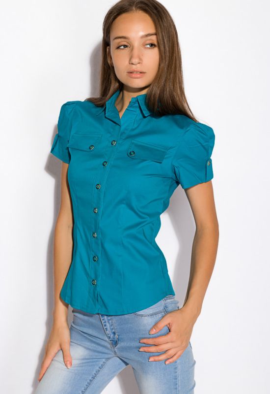 Рубашка женская 118P002 (бирюзовый)
