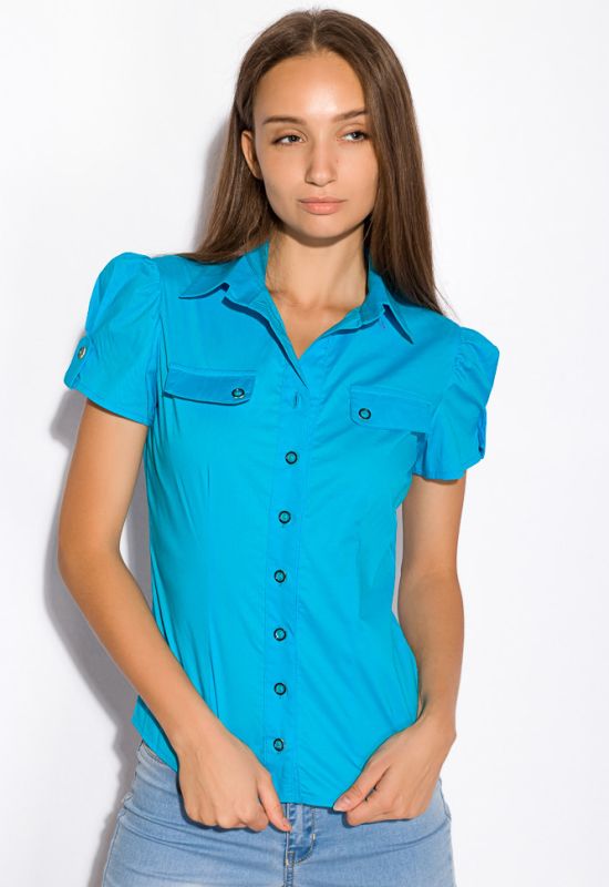 Рубашка женская 118P002 (голубой)