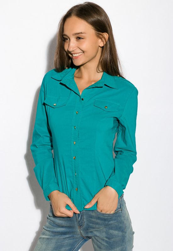 Рубашка женская 118P050 (бирюзовый)